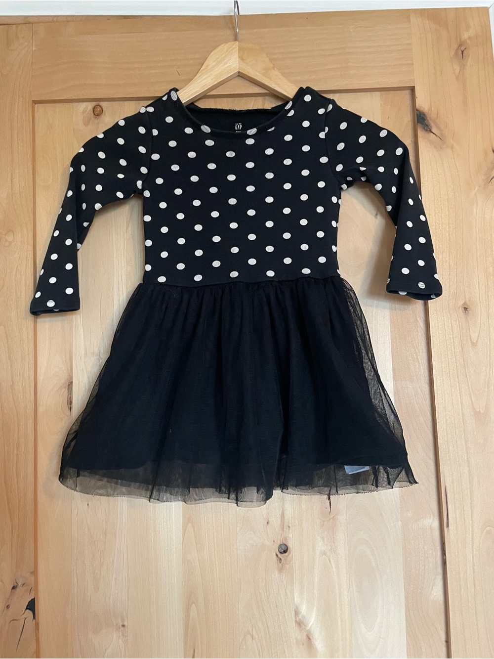 Baby Gap Girls 4T Black White Polka Dot Tulle Tutu 👗 dress